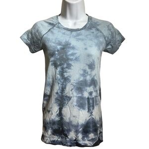 Lululemon Blue Swiftly Tech Training Running Short Sleeve Shirt Top Size 4